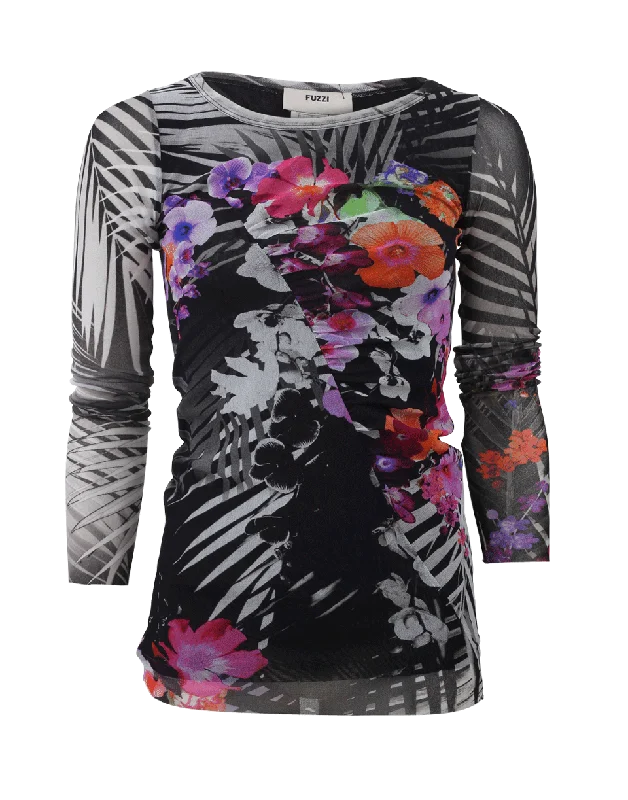 Printed Ruch Top Relaxed Women's Beachy