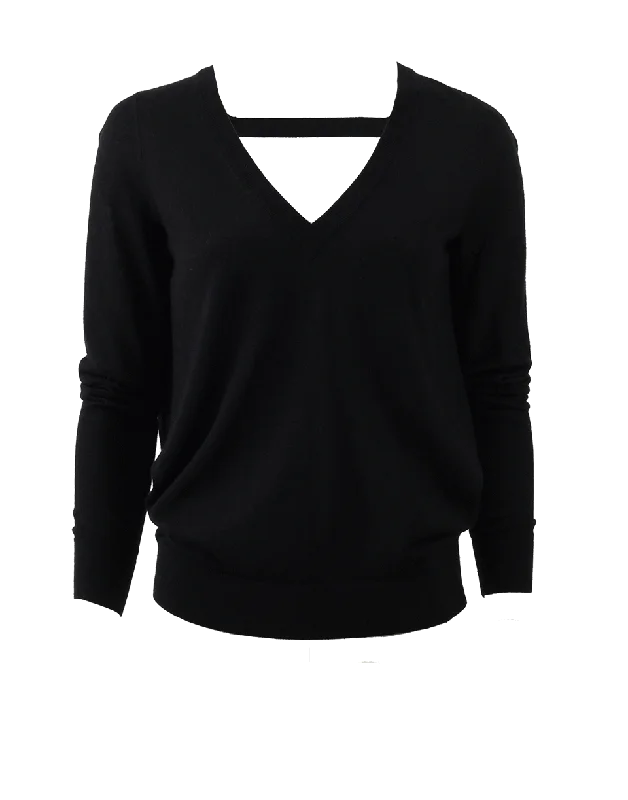 Reverse Cowl V-Neck Stylish Women's Tropical 