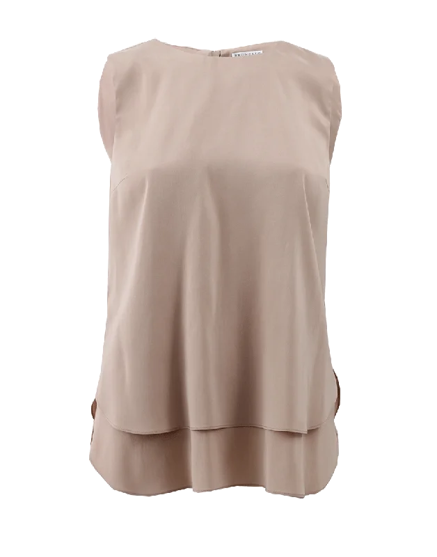 Double Layer Round Hem Tank Rugged Women's Outdoor 