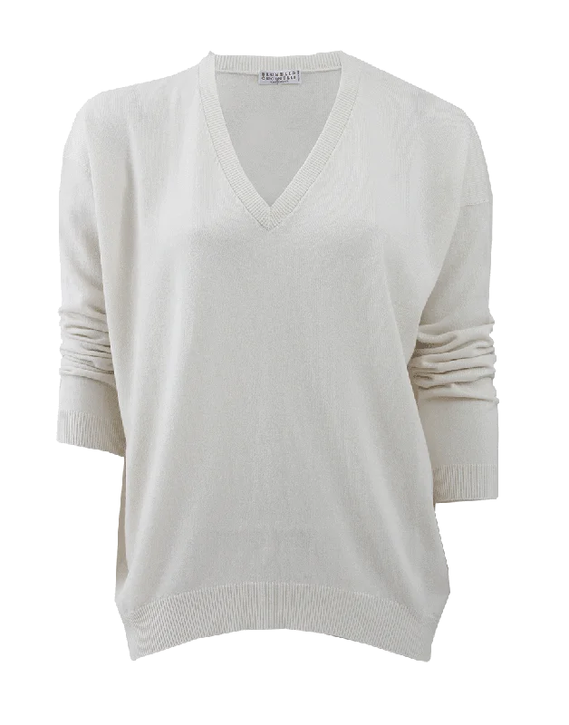 V-Neck Egg Pullover Vintage Women's 1970S 