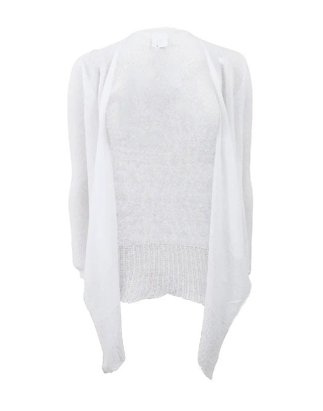 Linen Guaze Cardigan Refined Women's Classic 