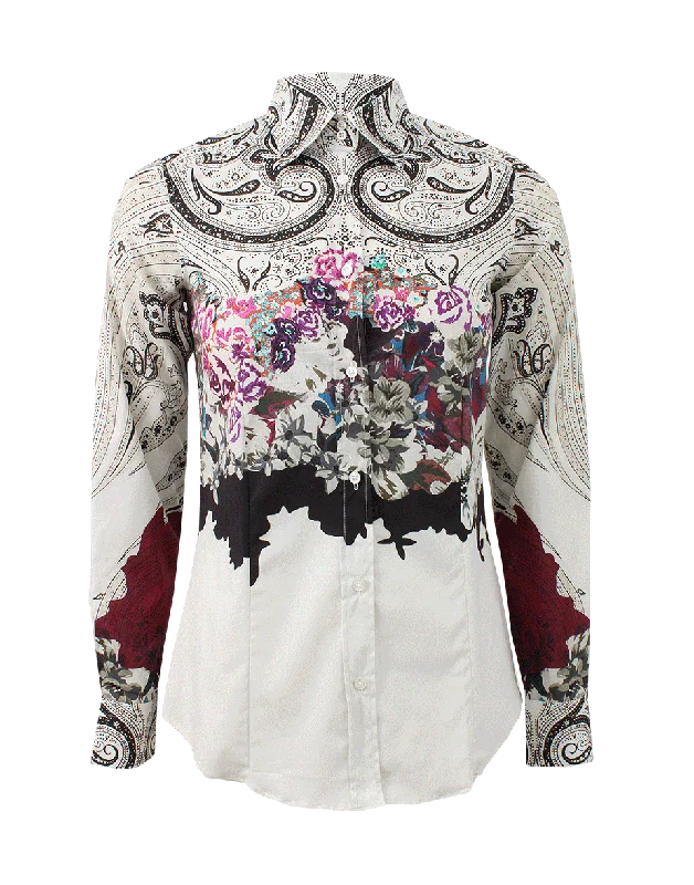 Paisley Detail Stretch Blouse