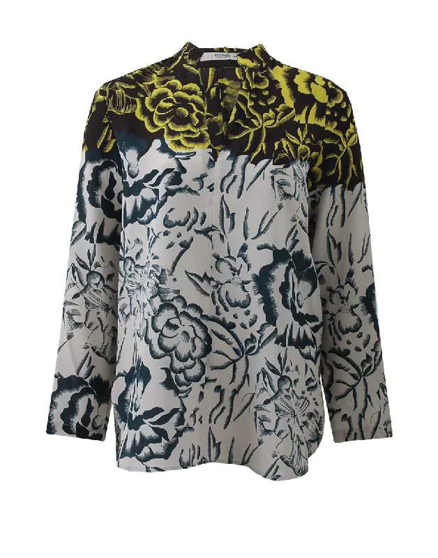 Long Sleeve Silk Blouse Cashmere