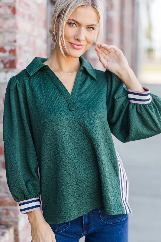 You've Got It All Hunter Green Blouse