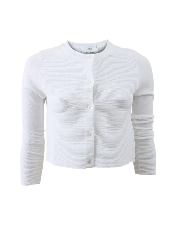 Ribbed Cropped Cardigan Sporty Women's Tennis