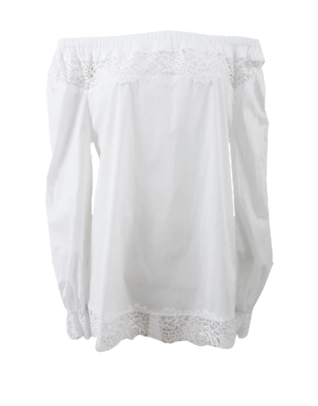 Off-The-Shoulder Blouse Earthy Women's Hemp - based
