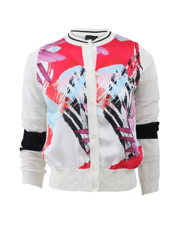 Front Print Cardigan Minimalist Women's Casual