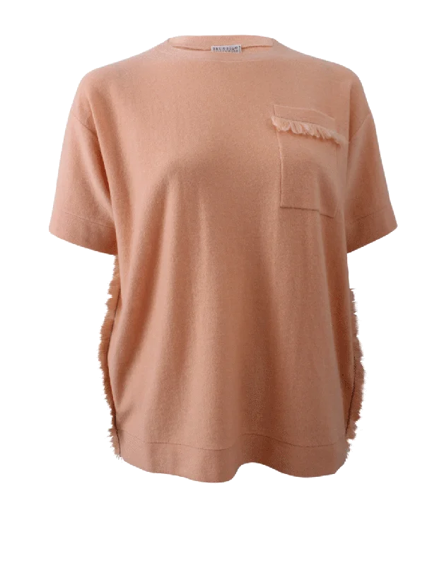 Fringe Detail Pullover Sophisticated Women's Tailored