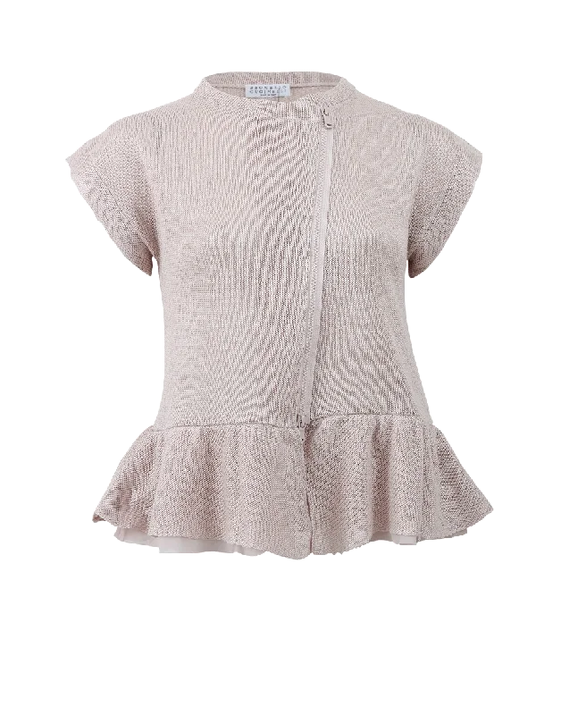 Flutter Hem Cardigan Sleek Women's 