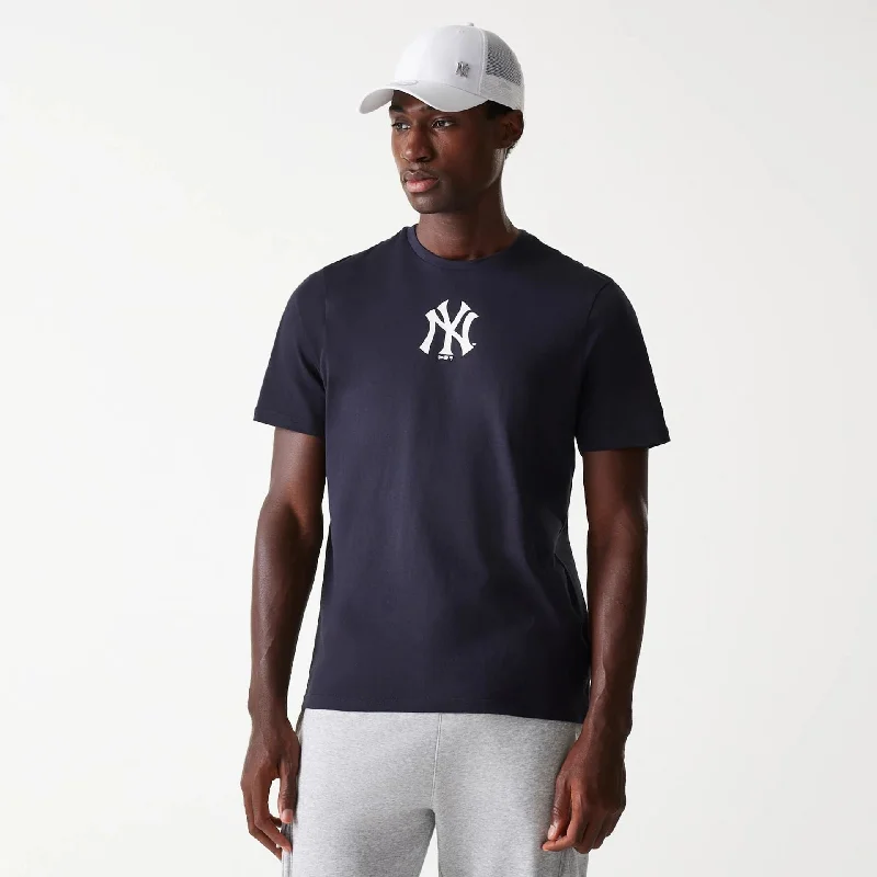 New York Yankees MLB Navy T-Shirt Practical Women's Quick - dry