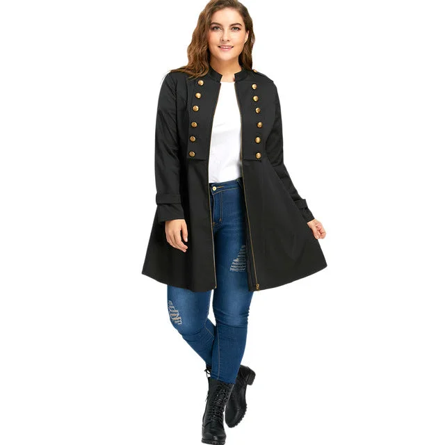 ANALUKE Double Breasted Flare Trench Coat purpose