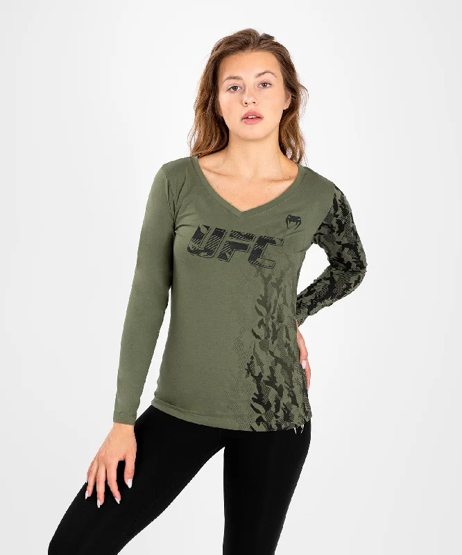 UFC Venum Authentic Fight Week Women's Long Sleeve T-shirt - Khaki