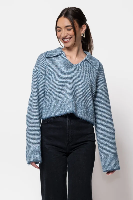 Steve Madden Esther Collared Sweater Bold Women's Animal Print