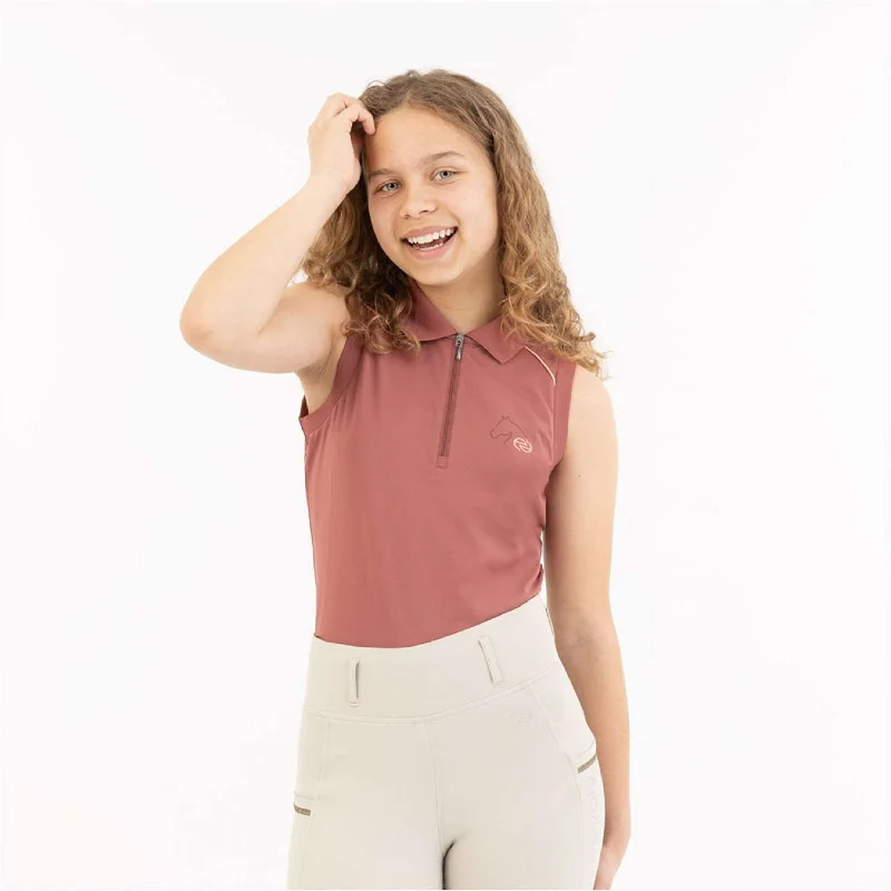 BR Polo Eevolv Ilona Sans Manche Roan Rouge Practical Women's Quick - dry