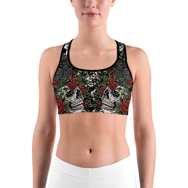 Skulls & Roses Sports bra