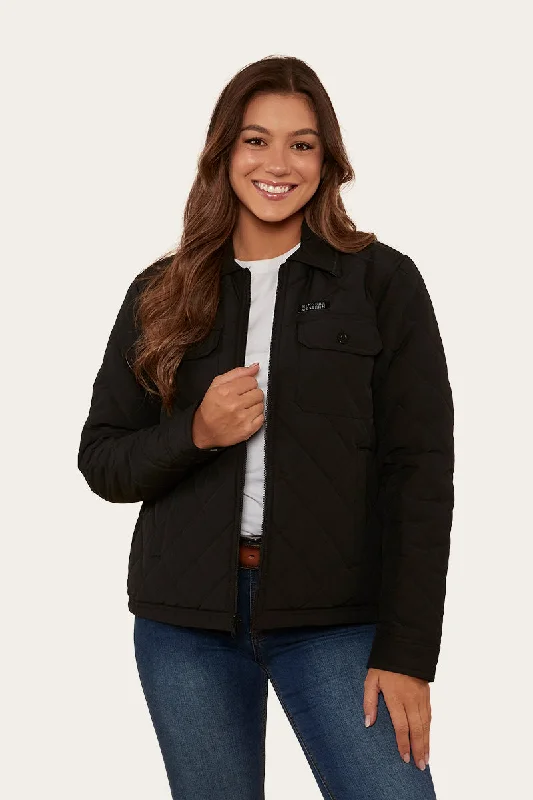 Marley Womens Reversible Jacket - Black Monochromatic Office Style