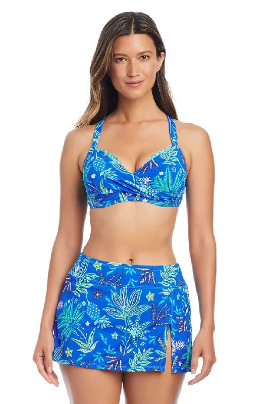 Desert Bloom Convertible Straps Bikini Top Sleek Women's Metallic