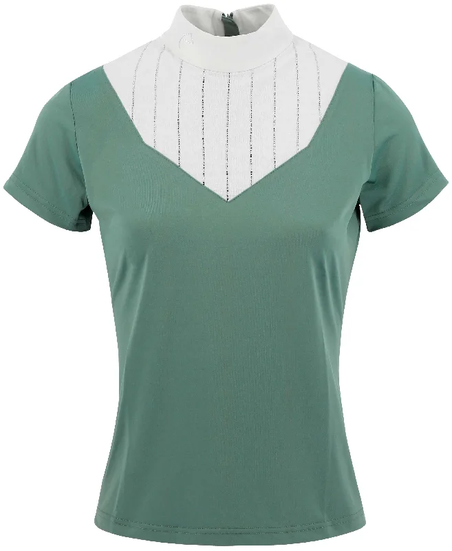 EQUITHÈME Polo Funza Sage green Sophisticated Women's 