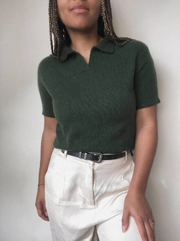 Marcu Polo t-shirt for women by Creadia Studio, knitting pattern Geometric