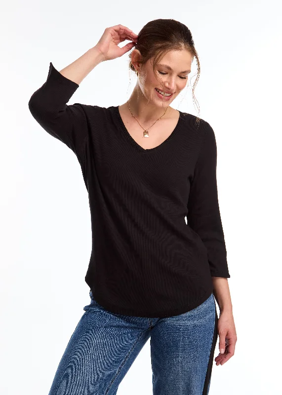 3/4 Sleeve V-Neck Top