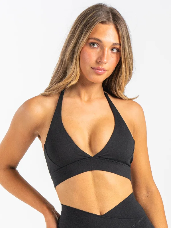 NKD Halter Sports Bra - Black