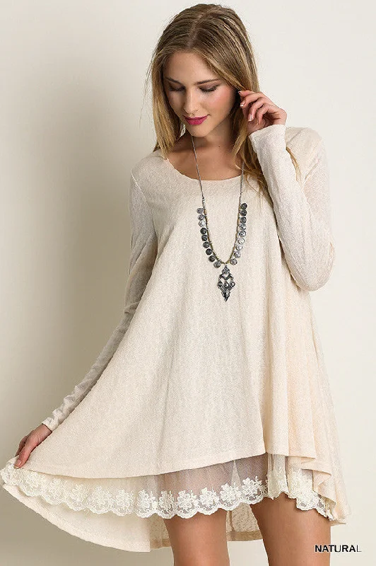 Long Sleeve Knit Top Refined Women's Hand - crafted