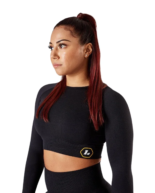 Aspire Long Sleeve Crop top Confident Women's High - fashion