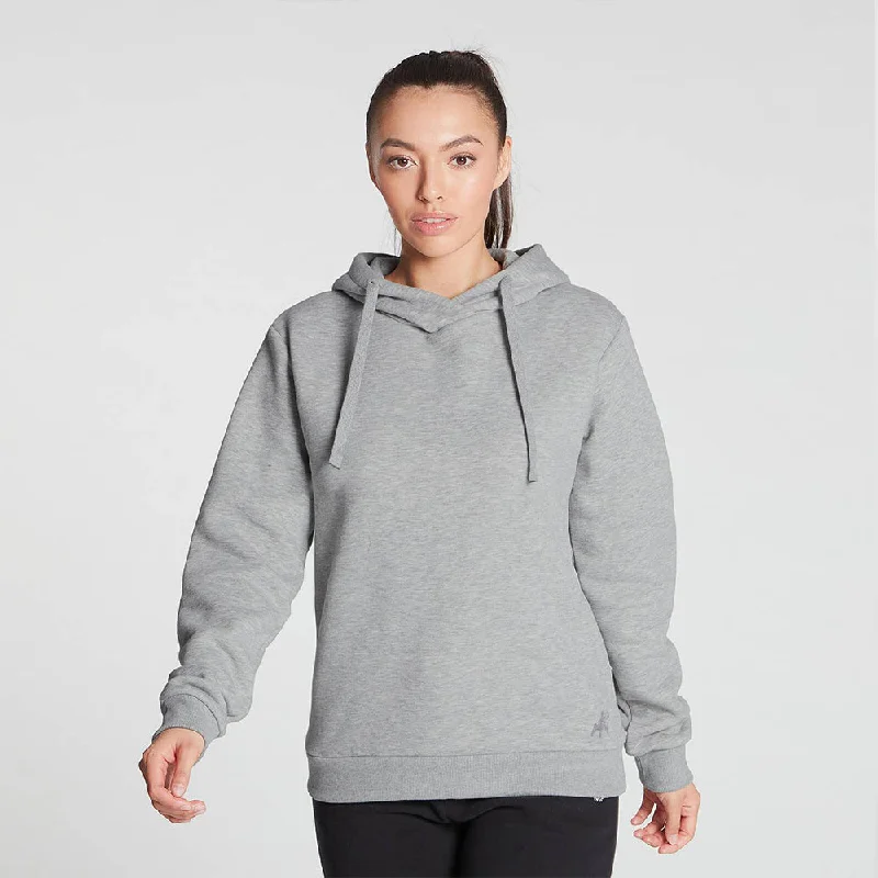CDP Plain Grey Fleece Hoodie 12161 Sharp Women's Italian