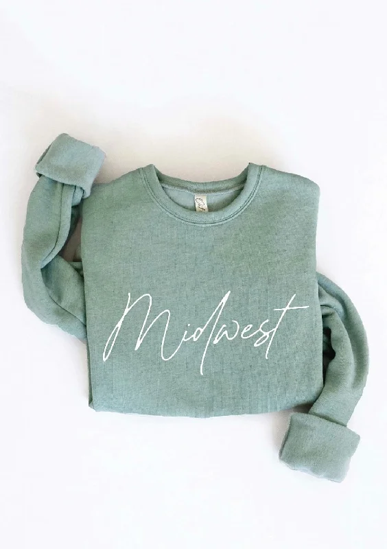 Sage Midwest Crewneck Bold Women's Animal Print