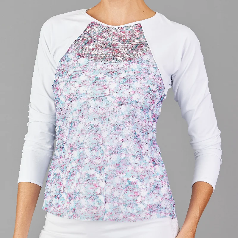 Shabby Chic Sheer-body Top (print) Country