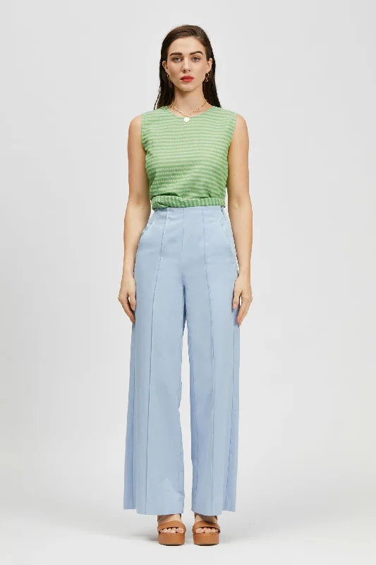 Alto Pant Light Blue Sleek Women's Metallic