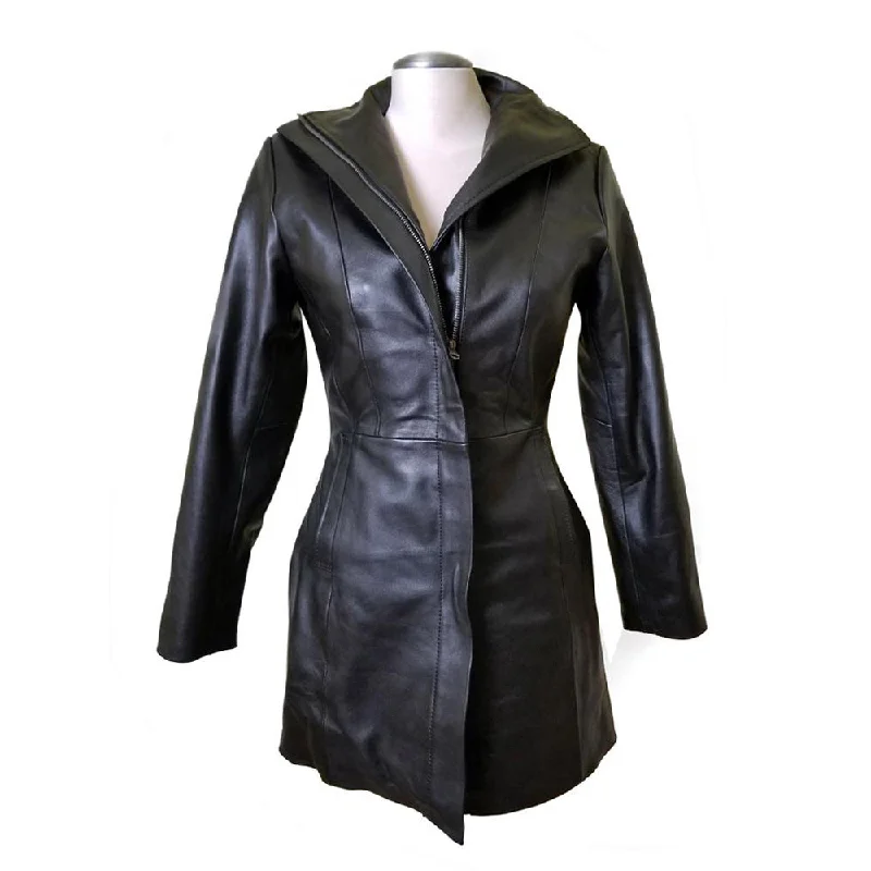 Nelly's women's long coat with wind flaps Elegant Women's 