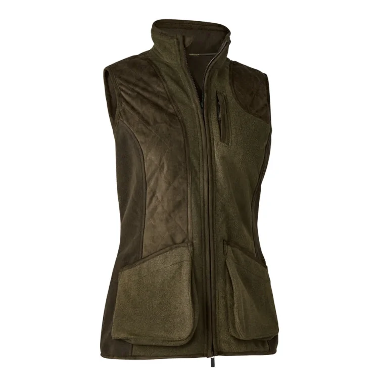 Deerhunter Ladies Pam Shooting Waistcoat - Graphite Green Melange Sophisticated Women's Tailored Deerhunter Ladies Pam Shooting Waistcoat - Graphite Green Melange Sophisticated Women's Tailored