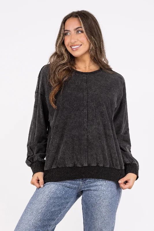 Walk, Don't Run Women's Open Back Ribbed Long Sleeve Top Tough Women's Military - inspired