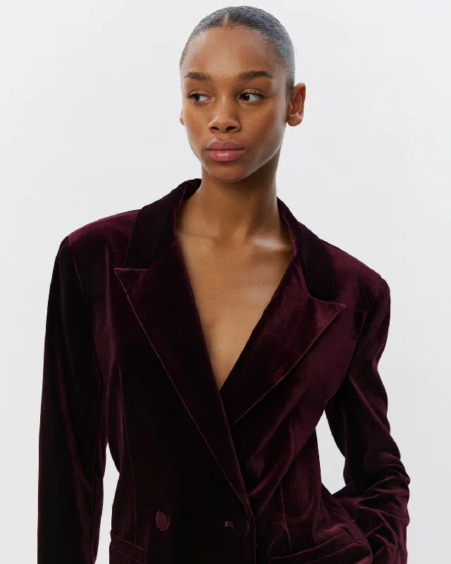 VIVIANSW BLAZER - Burgundy Sleek Women's 