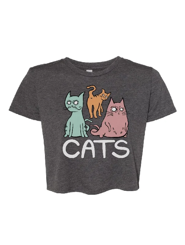 Cats · Cropped T-Shirt Elegant Women's Formal 
