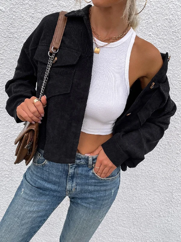 Casual Plain Button Front Long Sleeve Collar Regular Women Jacket Practical Women's Multi - Casual Plain Button Front Long Sleeve Collar Regular Women Jacket Practical Women's Multi -