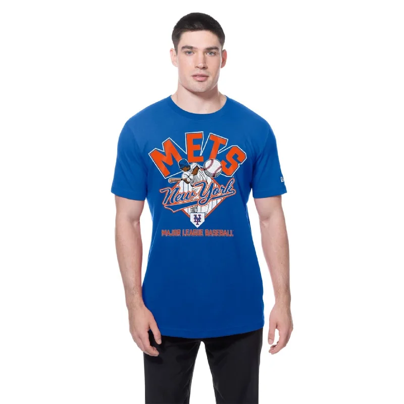 New York Mets MLB Batting Practice Blue T-Shirt Geometric