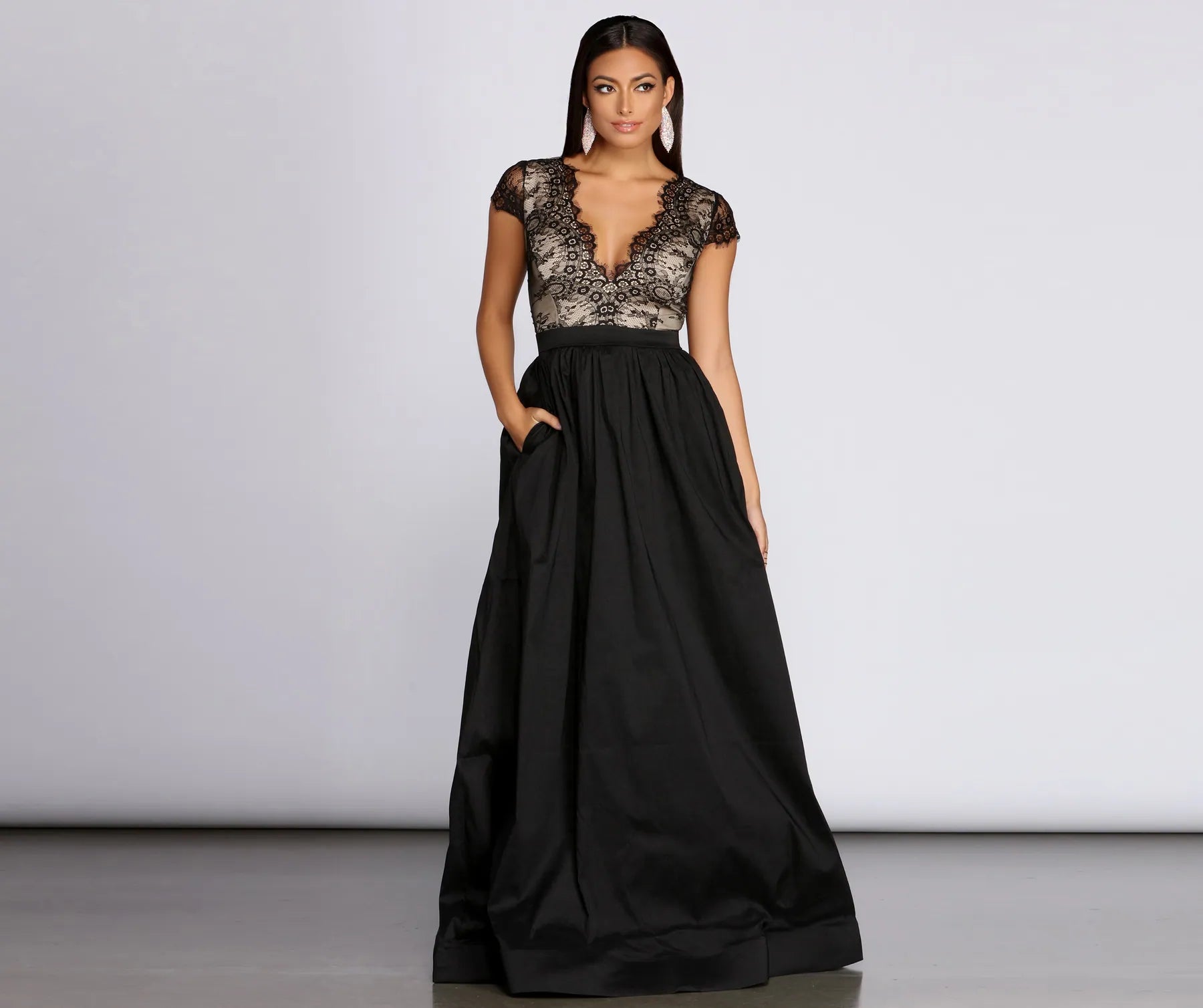 Kehlani Taffeta A-Line Dress