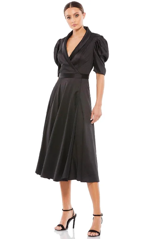 Ieena Duggal 26628 - Collared V-Neck A-Line Formal Dress Refined Women's Velvet
