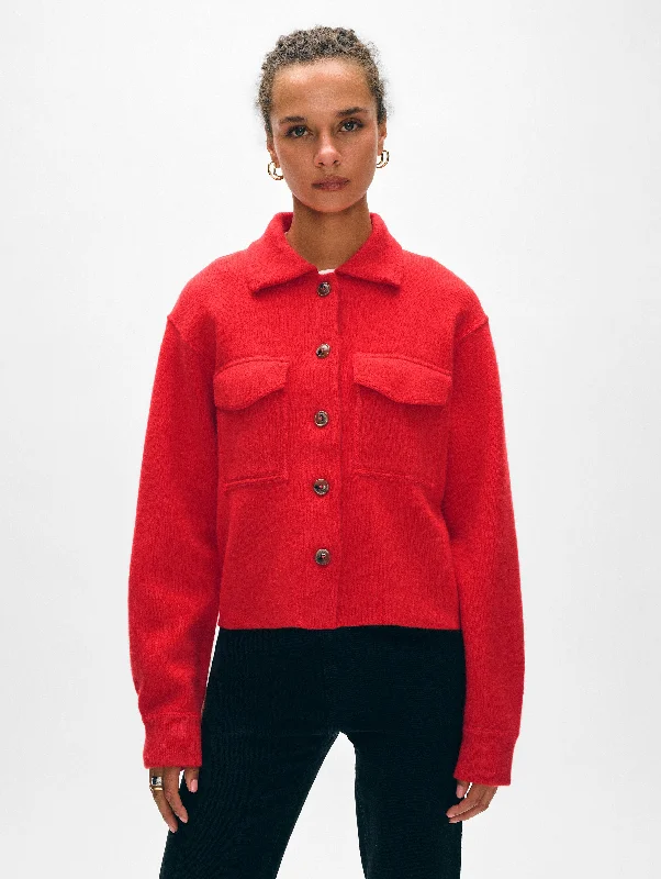 Cashmere Luxe Shacket Unique Women's Upcycled