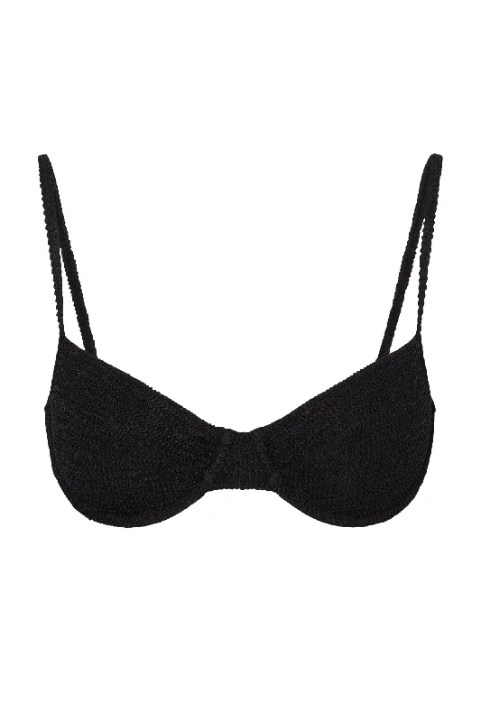 Maui Top - Black Crinkle Trendy Women's Oversized