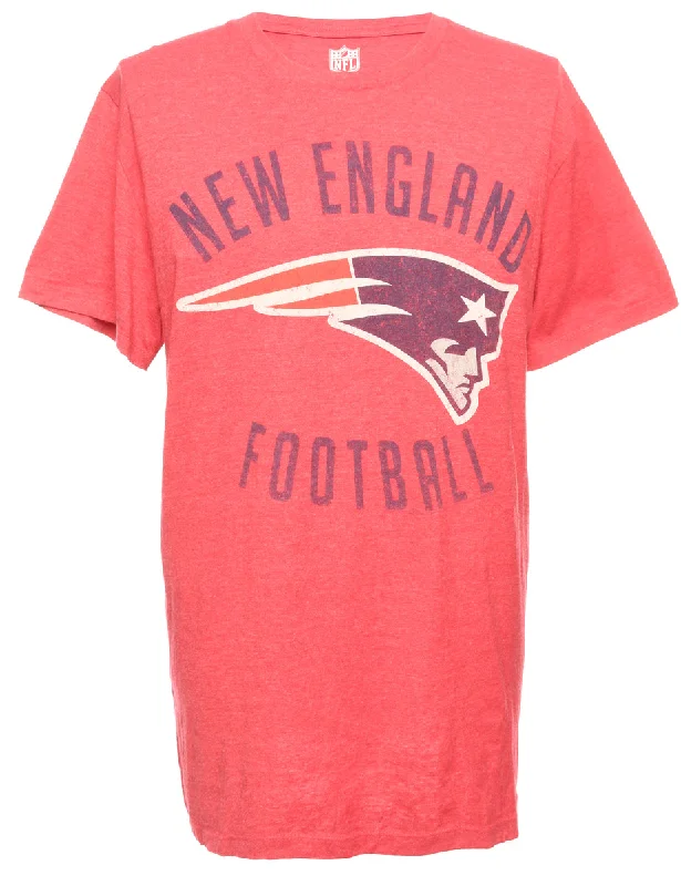 NFL Patriots Red Sports T-shirt - M Women