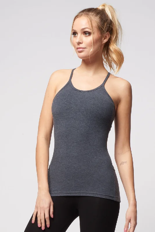 Reversible Cami with Pocket Marl Grey