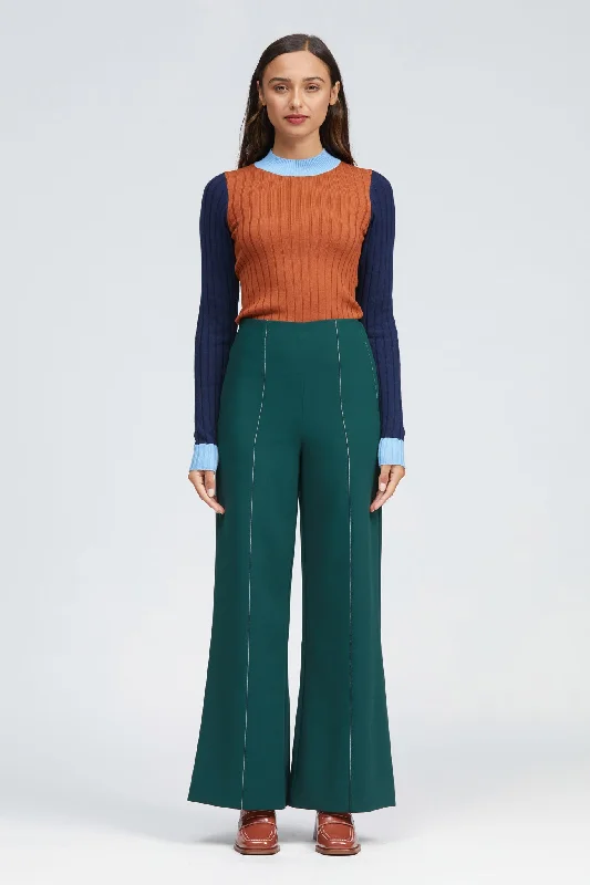 Lampa Pant Dark Green Casual Women's Loose - fitting