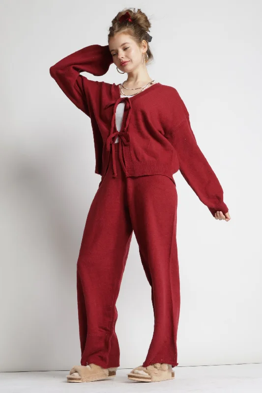 Timeless Cardigan and Pants Set Elegant Women's 