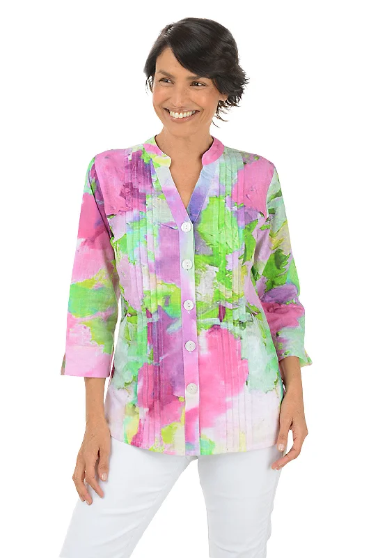 Petite Adair Pleated Button-Front Shirt Confident Women's Power