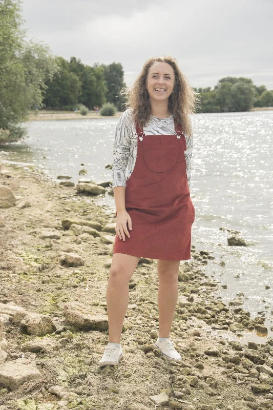 Bobbins and Buttons Emily Dungaree Dress Refined Women's Classic 