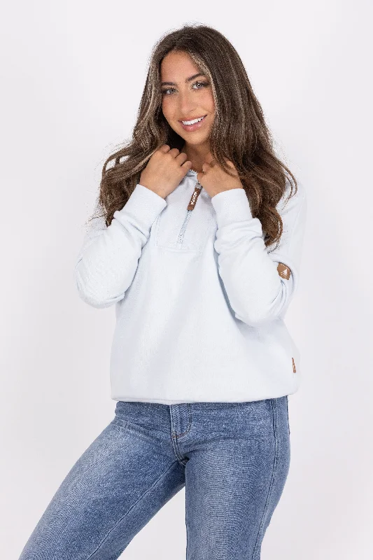 Padma Women's 1/4 Zip Long Sleeve Sweatshirt Classic Women's Tweed