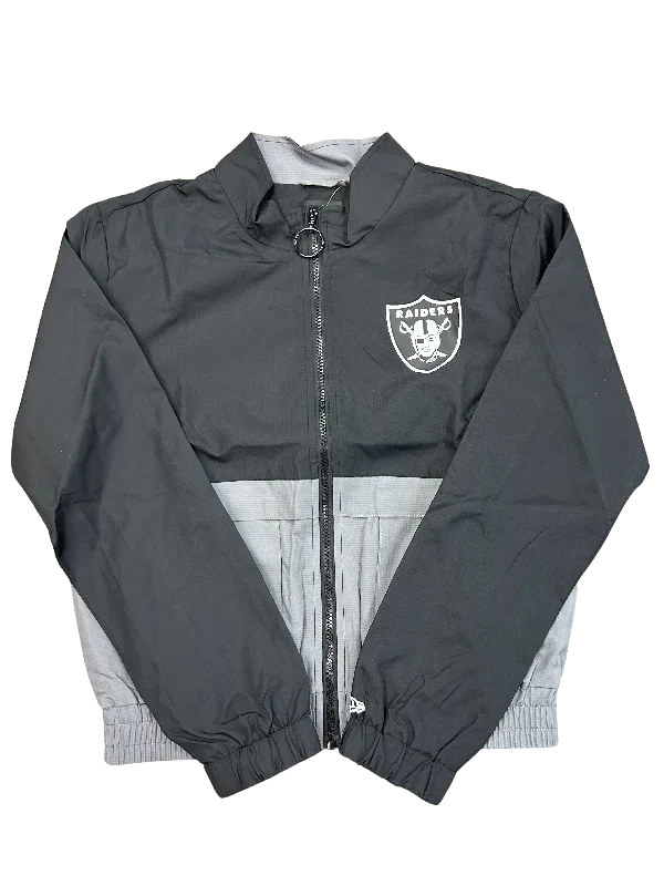 New Era Women's Las Vegas Raiders Cropped Jacket-Black/Gray